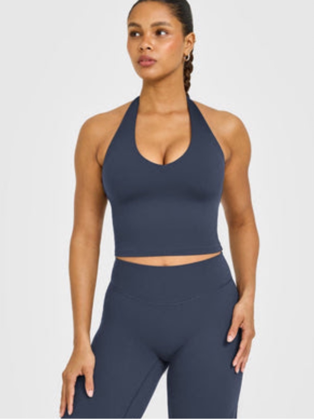 Oner Active SoftMotion™ Halter Neck Mid Tank — True Blue